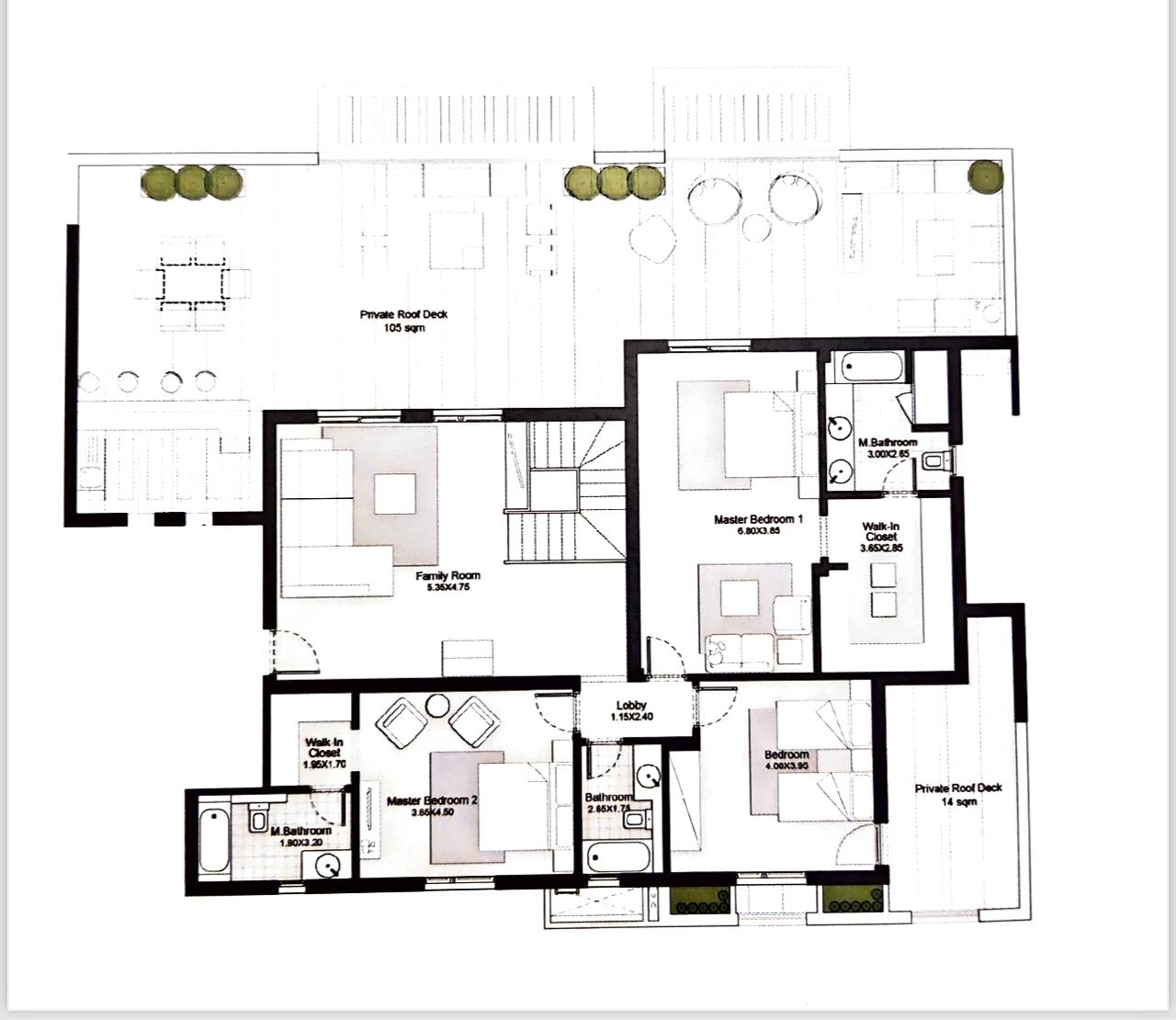 Floor plan for duplex at Eastown