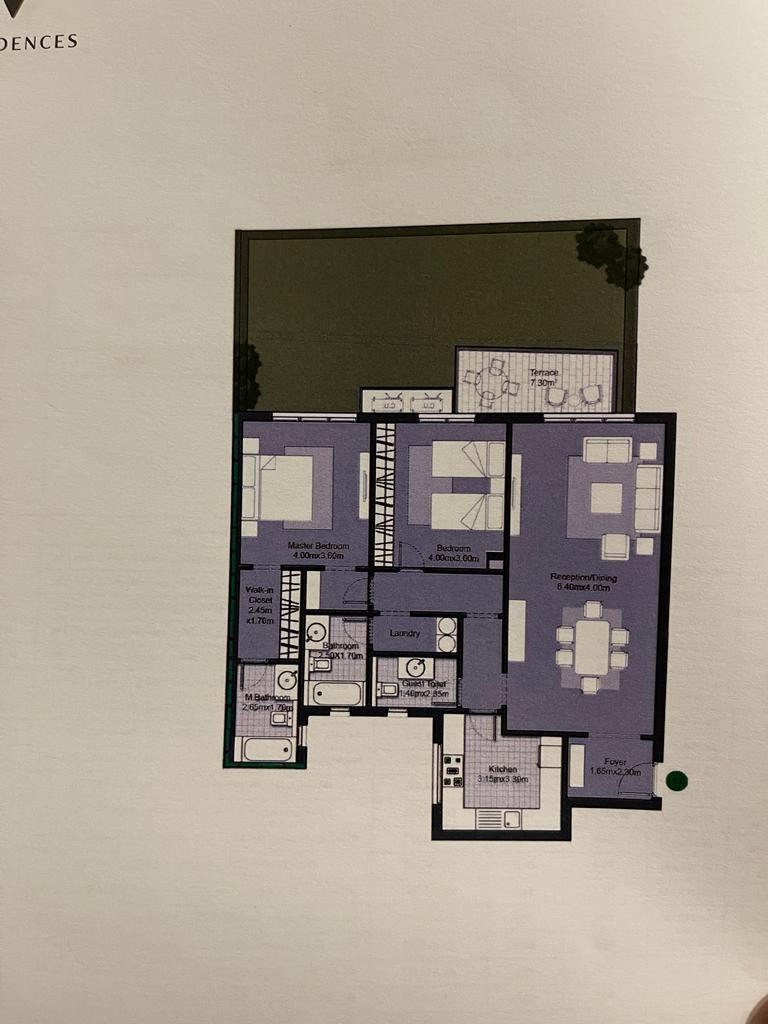 Floor plan for apartment at Villette