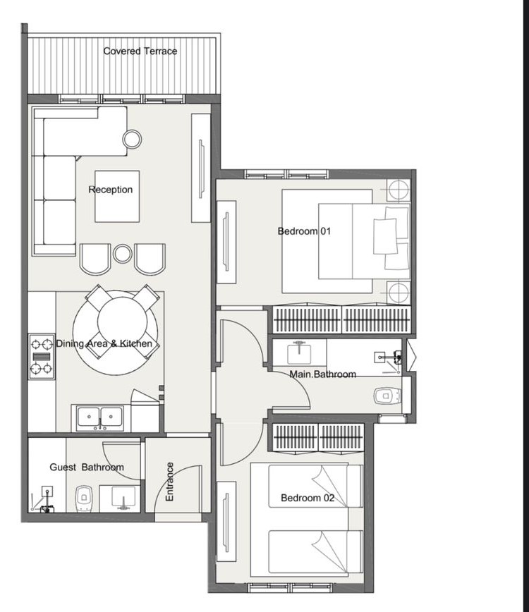 Floor plan for chalet at Summer