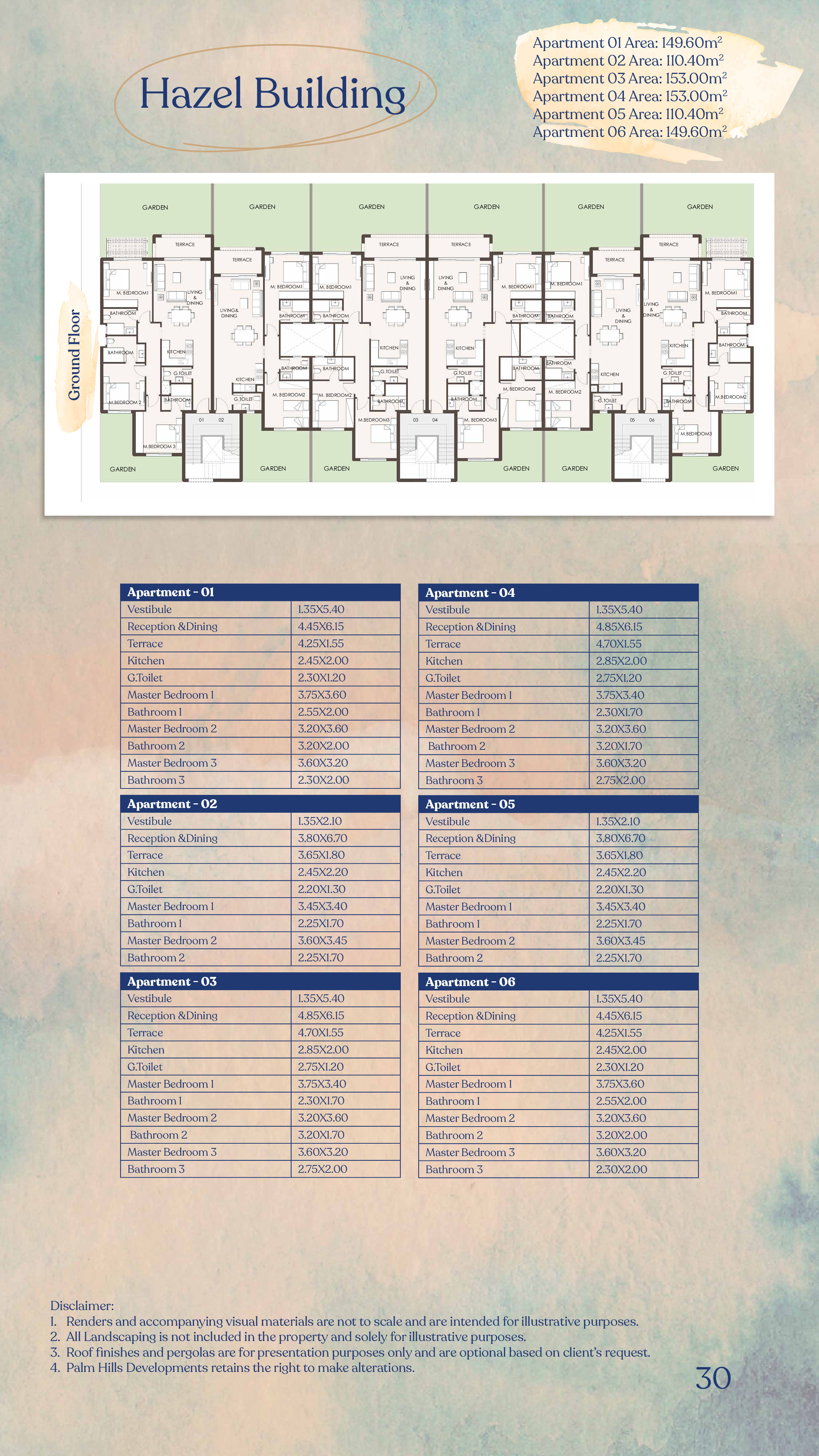 Floor plan for apartment at Bleu Vert