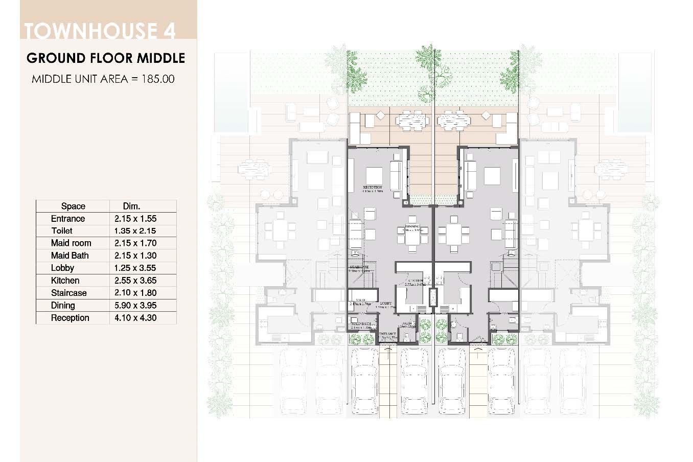 Floor plan for townhouse at Lugar