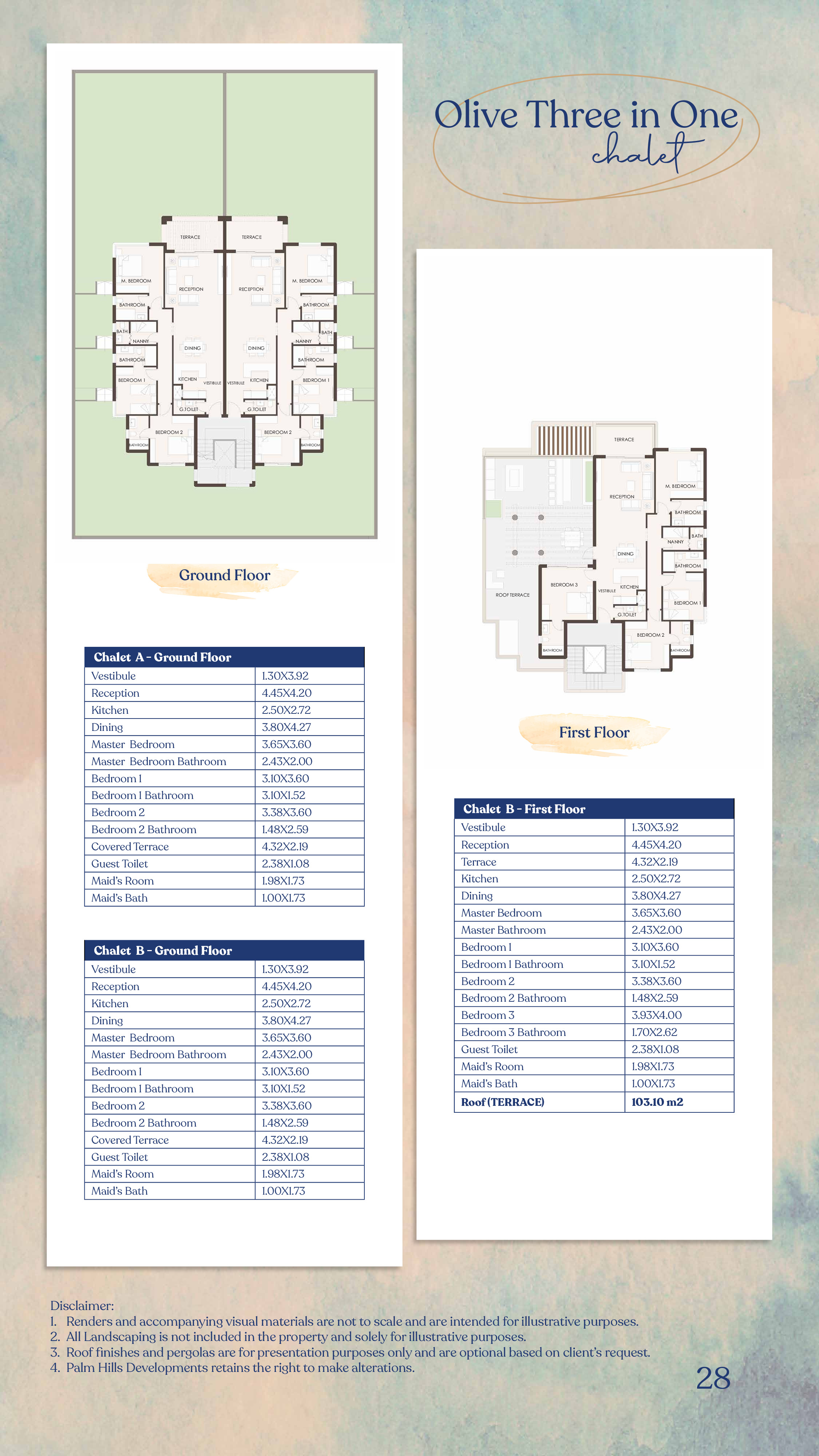 Floor plan for chalet at Hacienda West