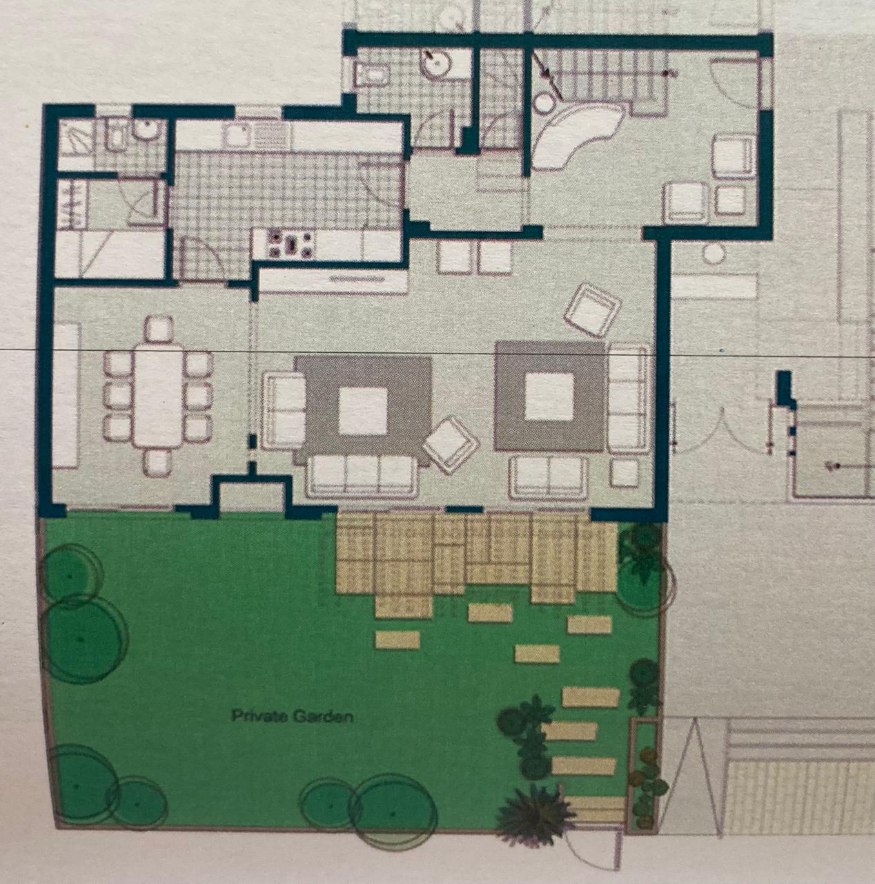 Floor plan for duplex at Westown Residences