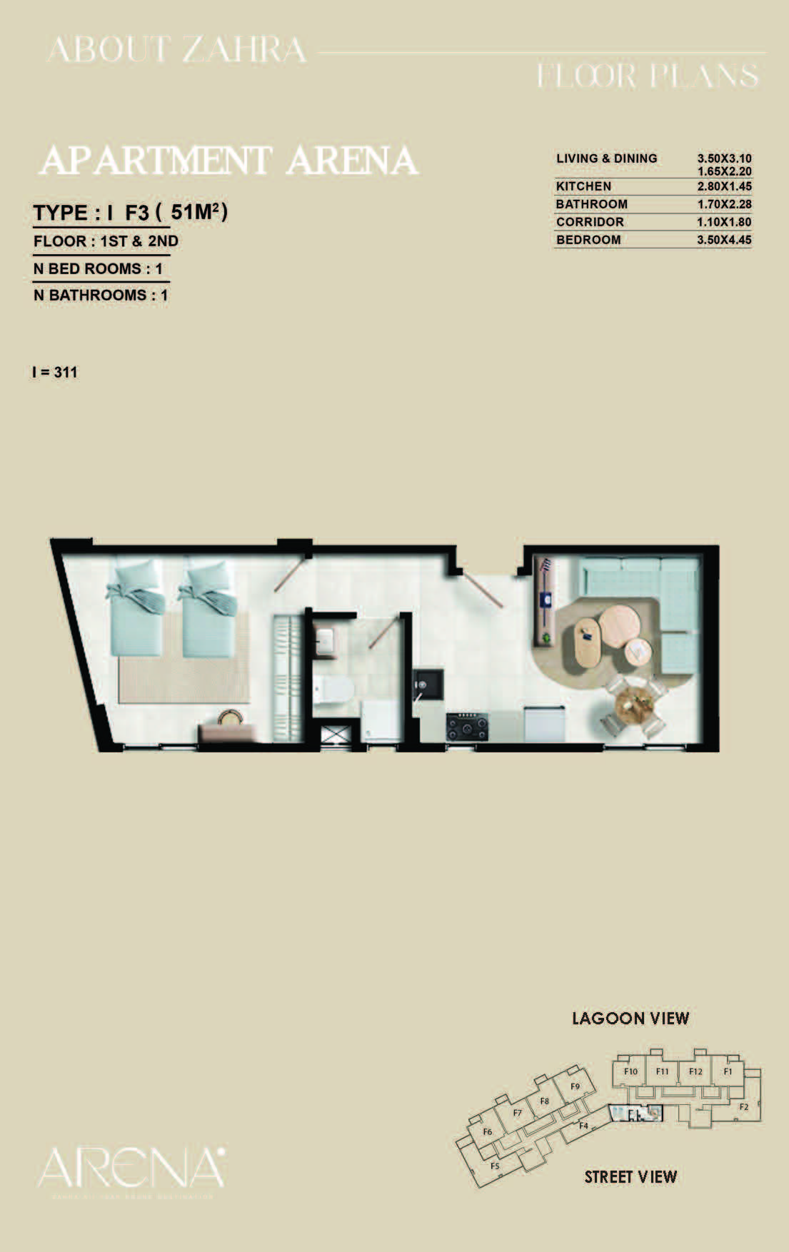 Floor plan for chalet at Zahra Morshedy Group