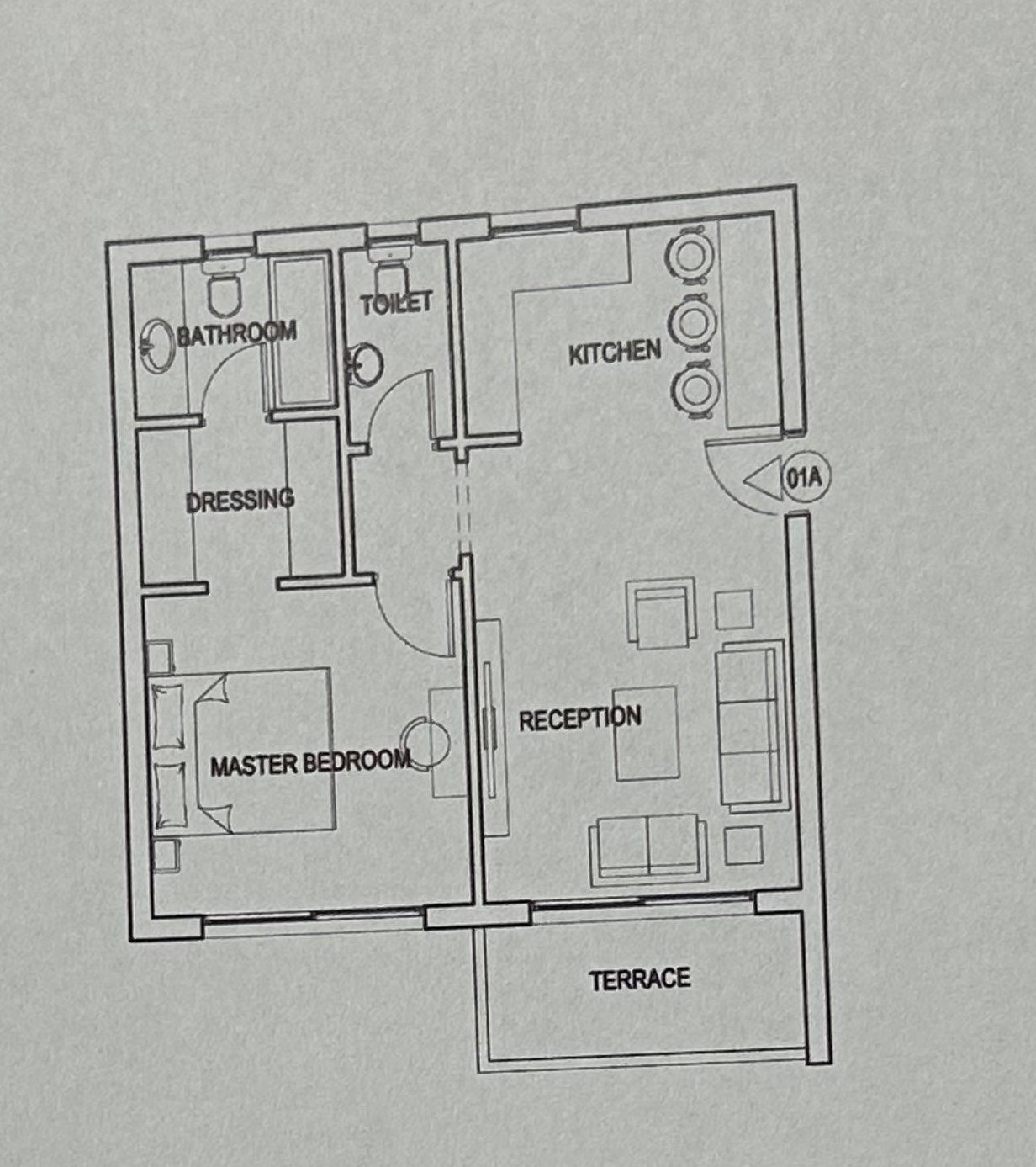 Floor plan for apartment at Sarai