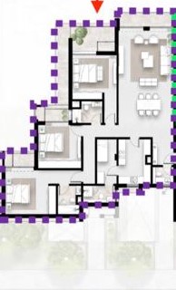 Floor plan for apartment at Solana