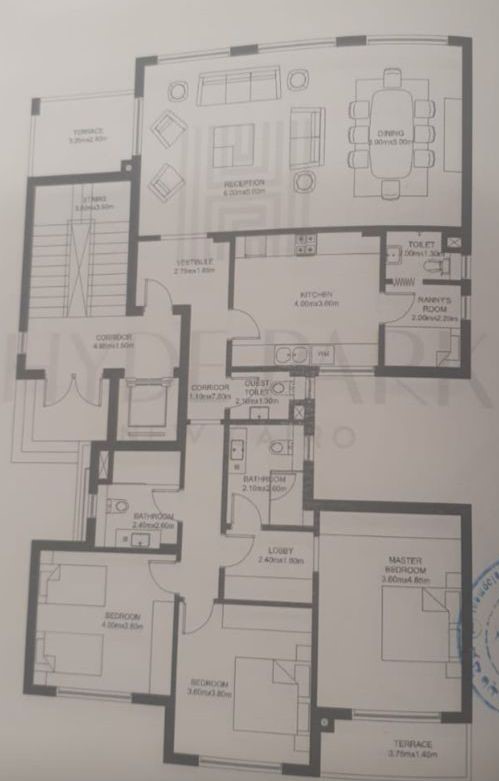 Floor plan for  at Hyde Park