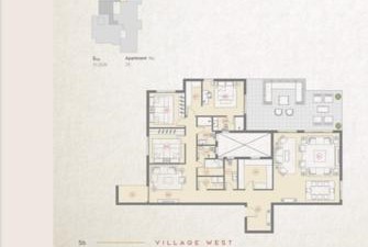 Floor plan for penthouse at Village West