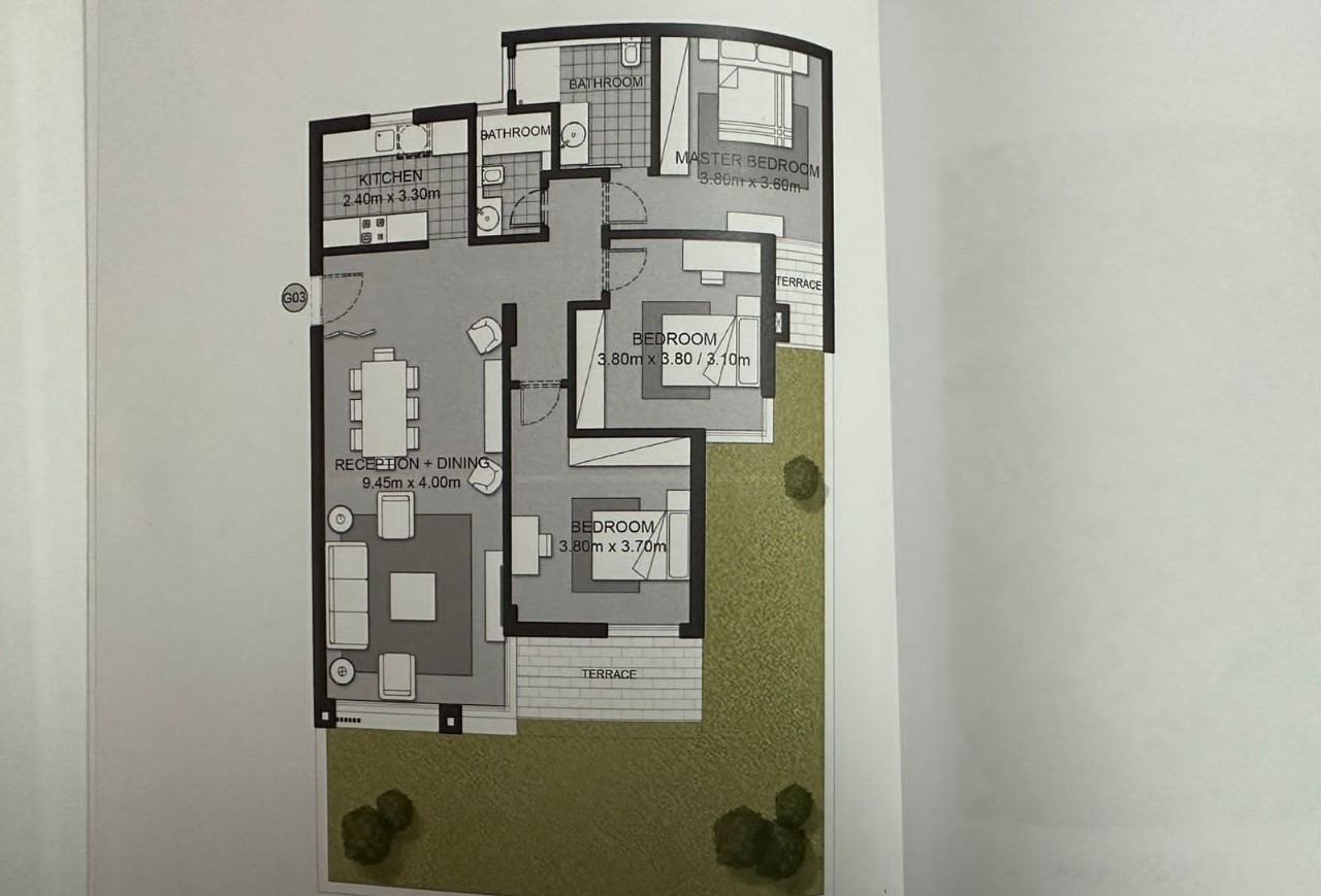 Floor plan for apartment at Karmell New Zayed