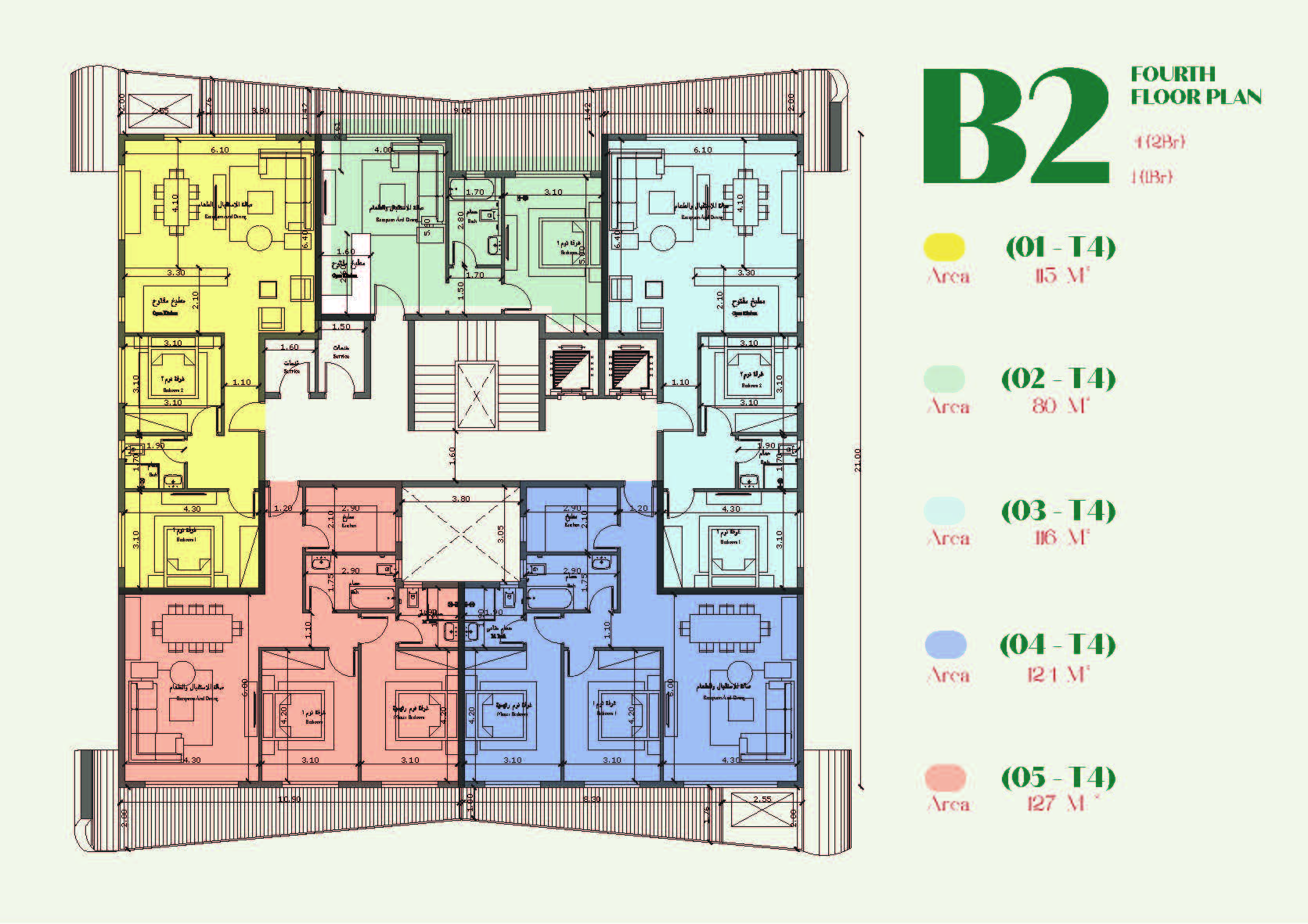 Floor plan for apartment at Belva