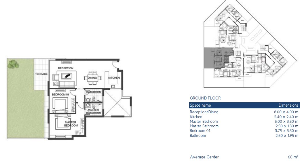 Floor plan for chalet at Jefaira