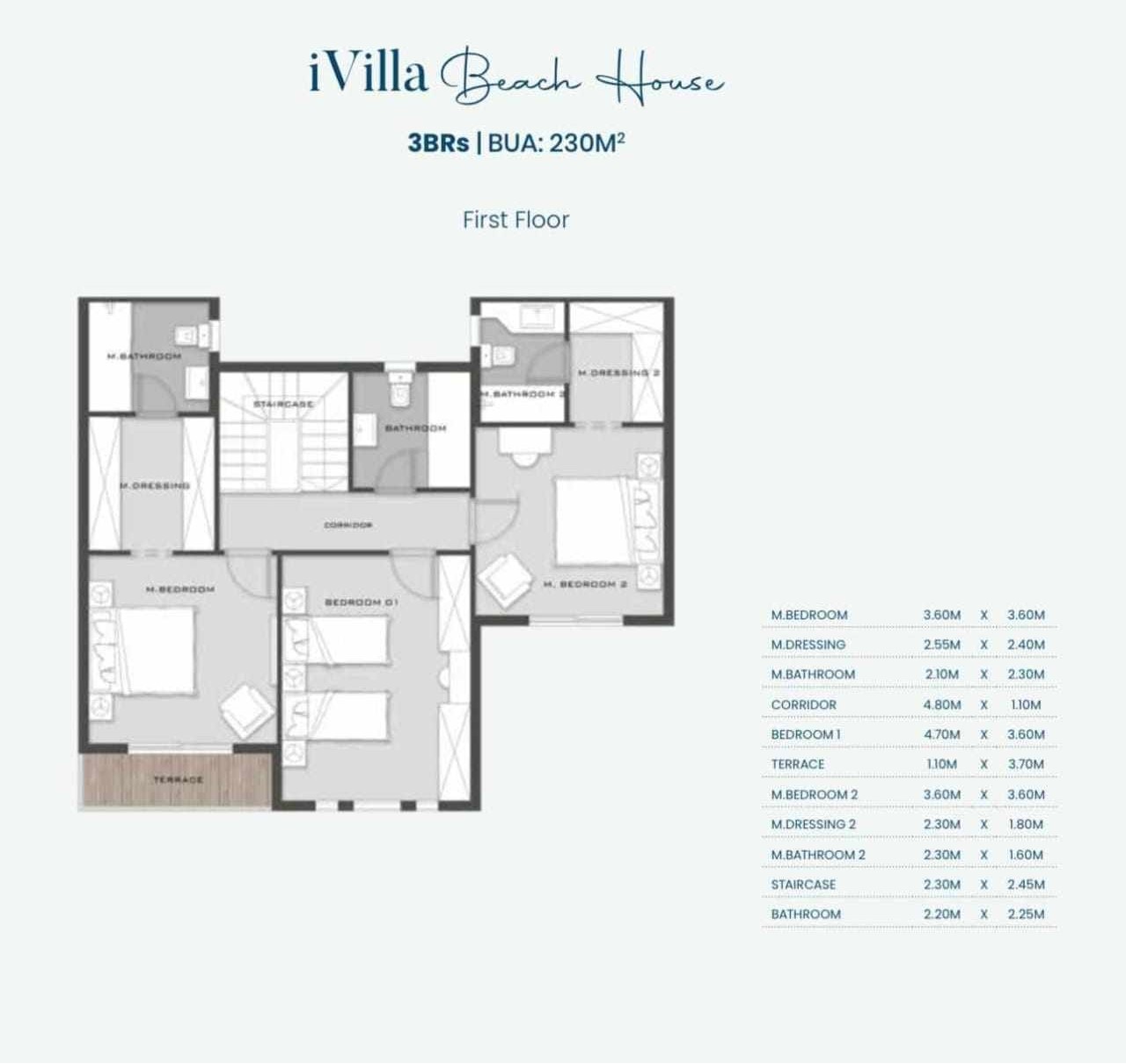 Floor plan for duplex at Aliva Mountain View Mostakbal City