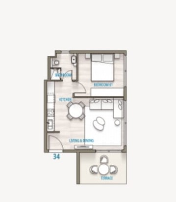 Floor plan for chalet at Southmed