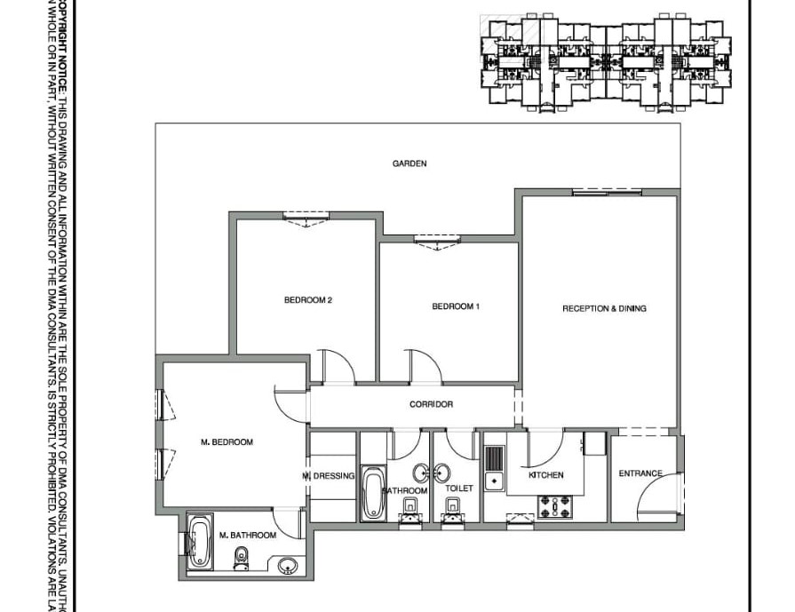 Floor plan for apartment at Aliva Mountain View Mostakbal City