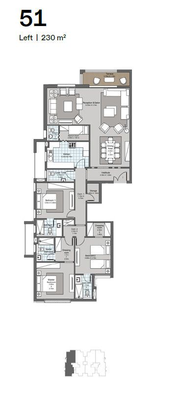 Floor plan for apartment at Ever