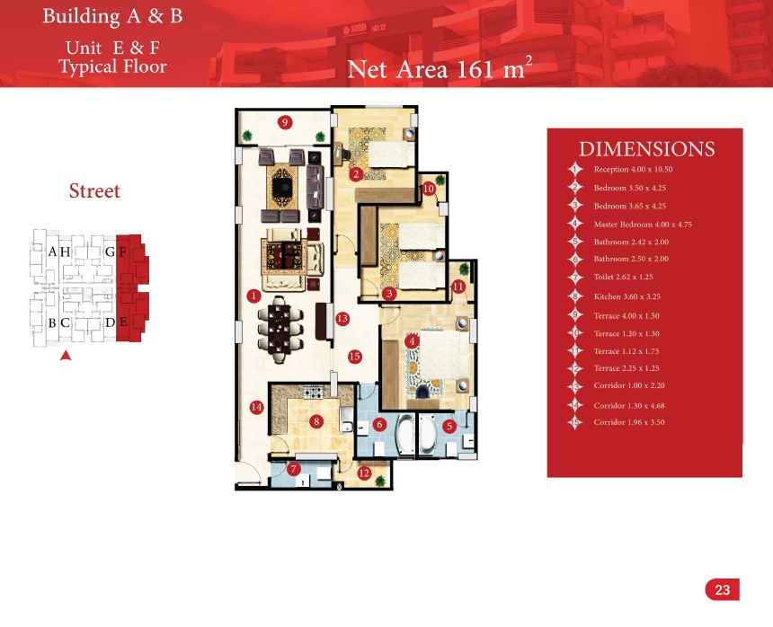 Floor plan for apartment at Capital Heights 2