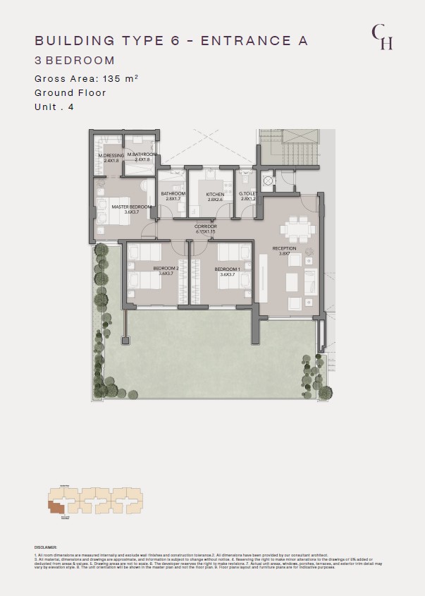 Floor plan for apartment at Club Hills Residence