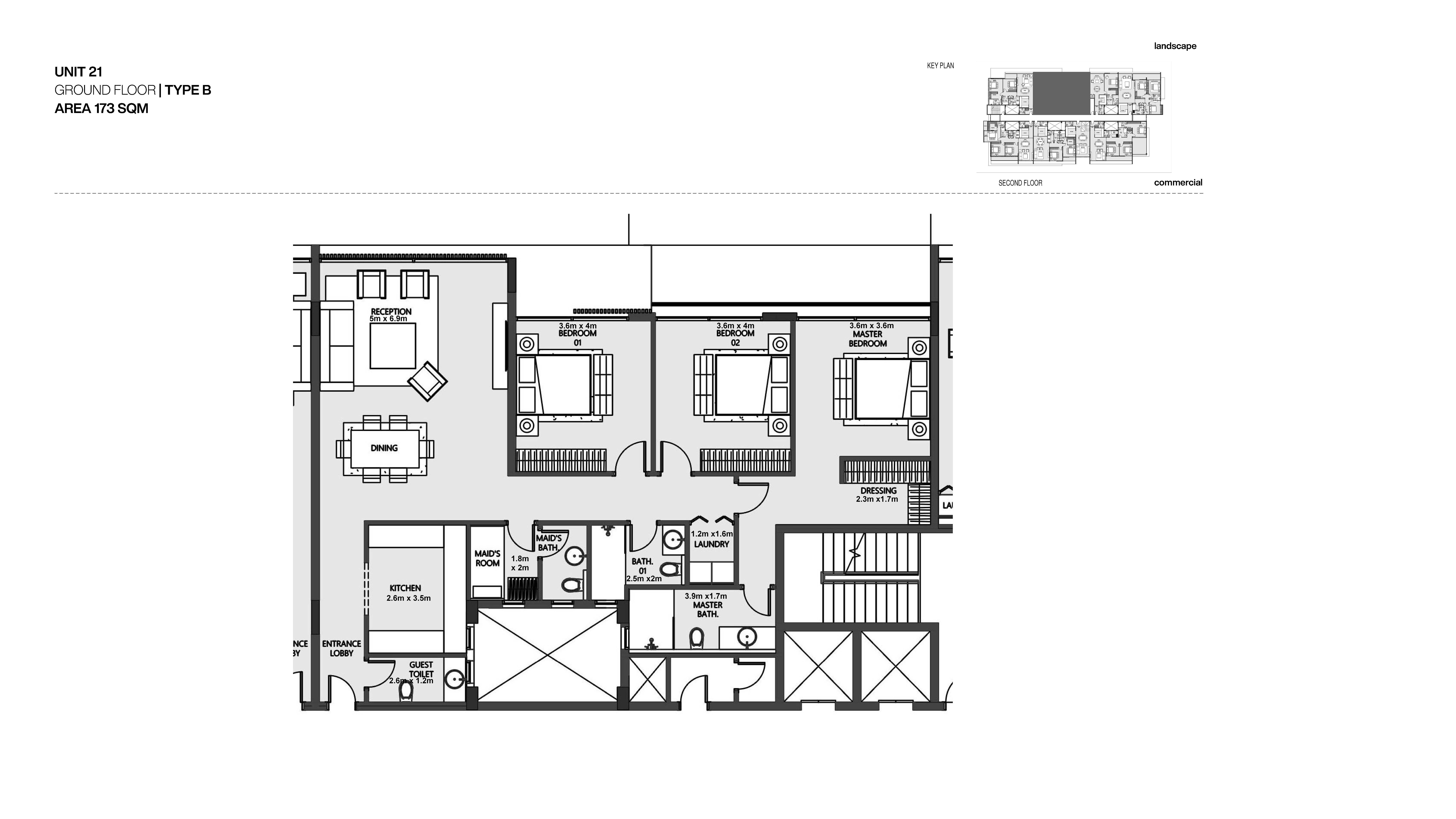 Floor plan for apartment at Nmq