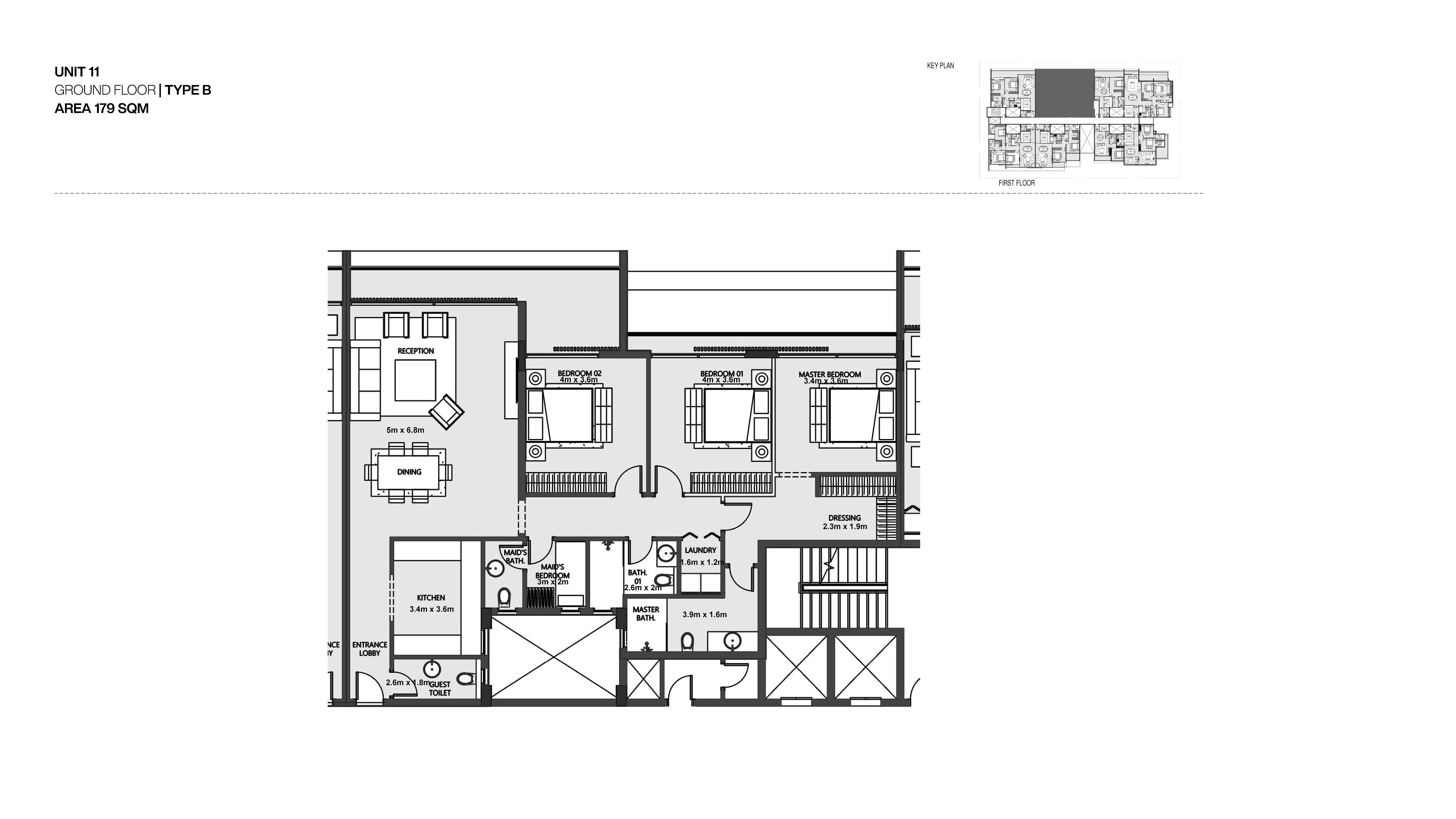 Floor plan for apartment at Nmq