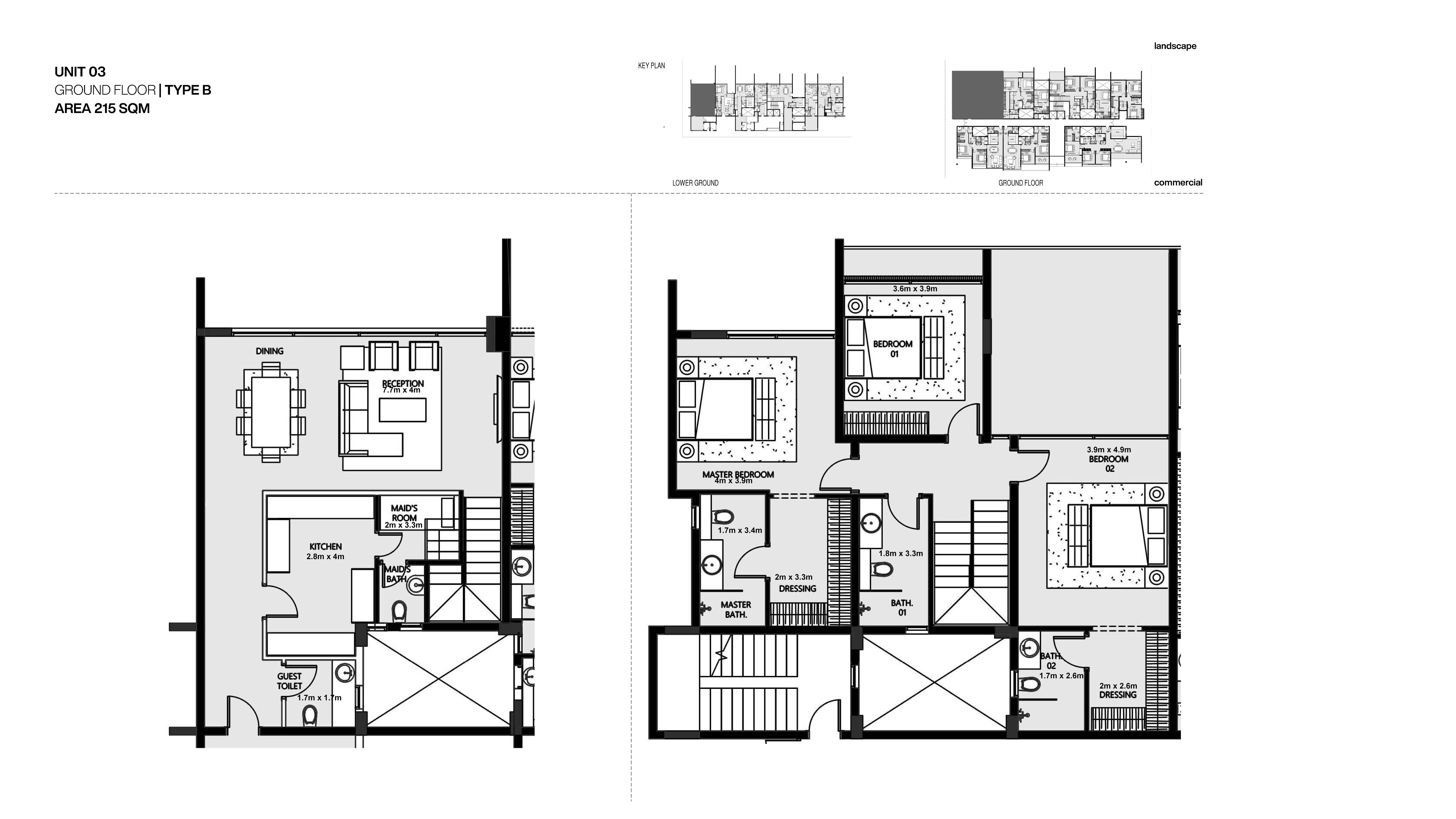 Floor plan for duplex at Nmq