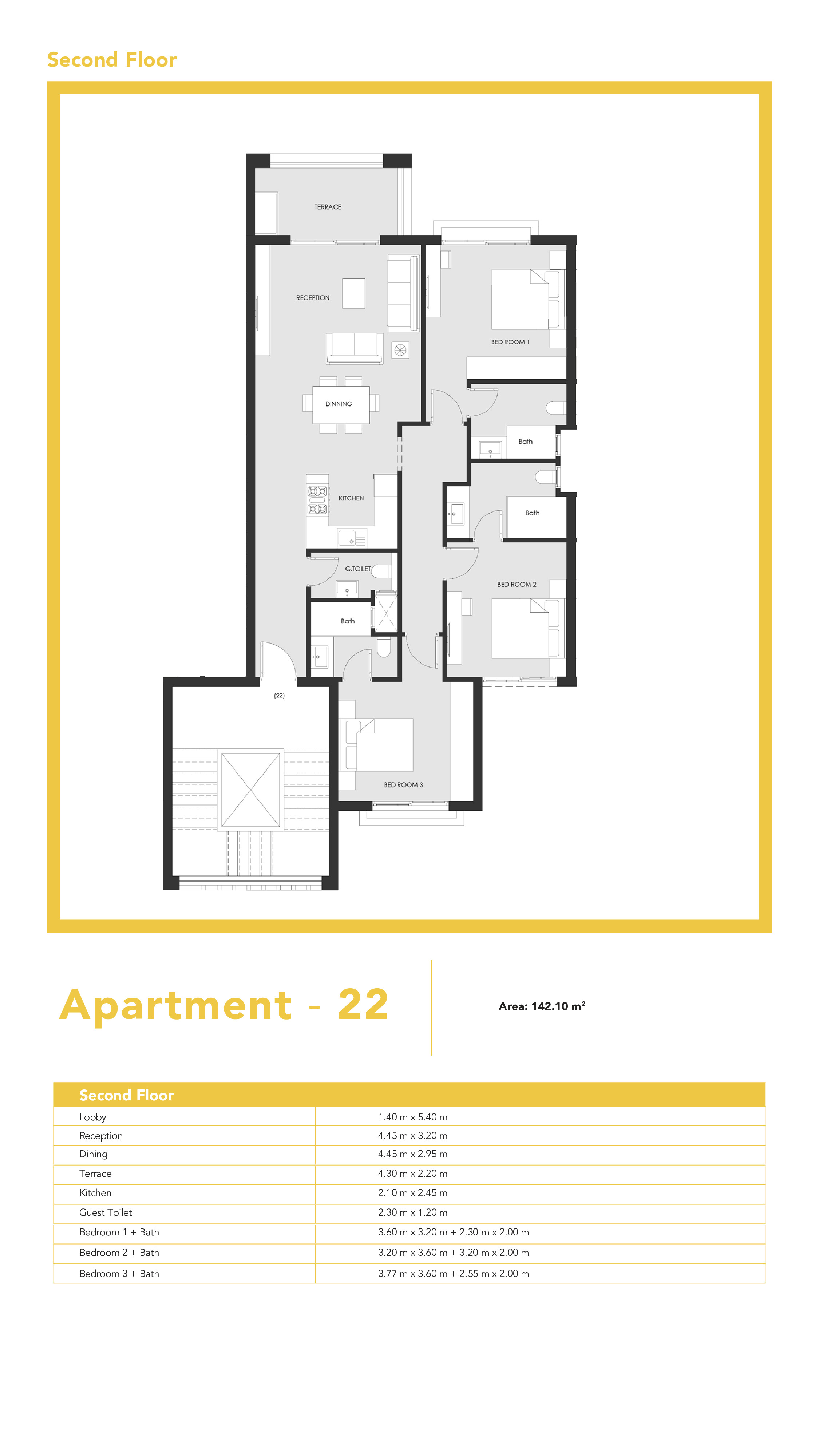 Floor plan for apartment at Lakeyard Hacienda Bay