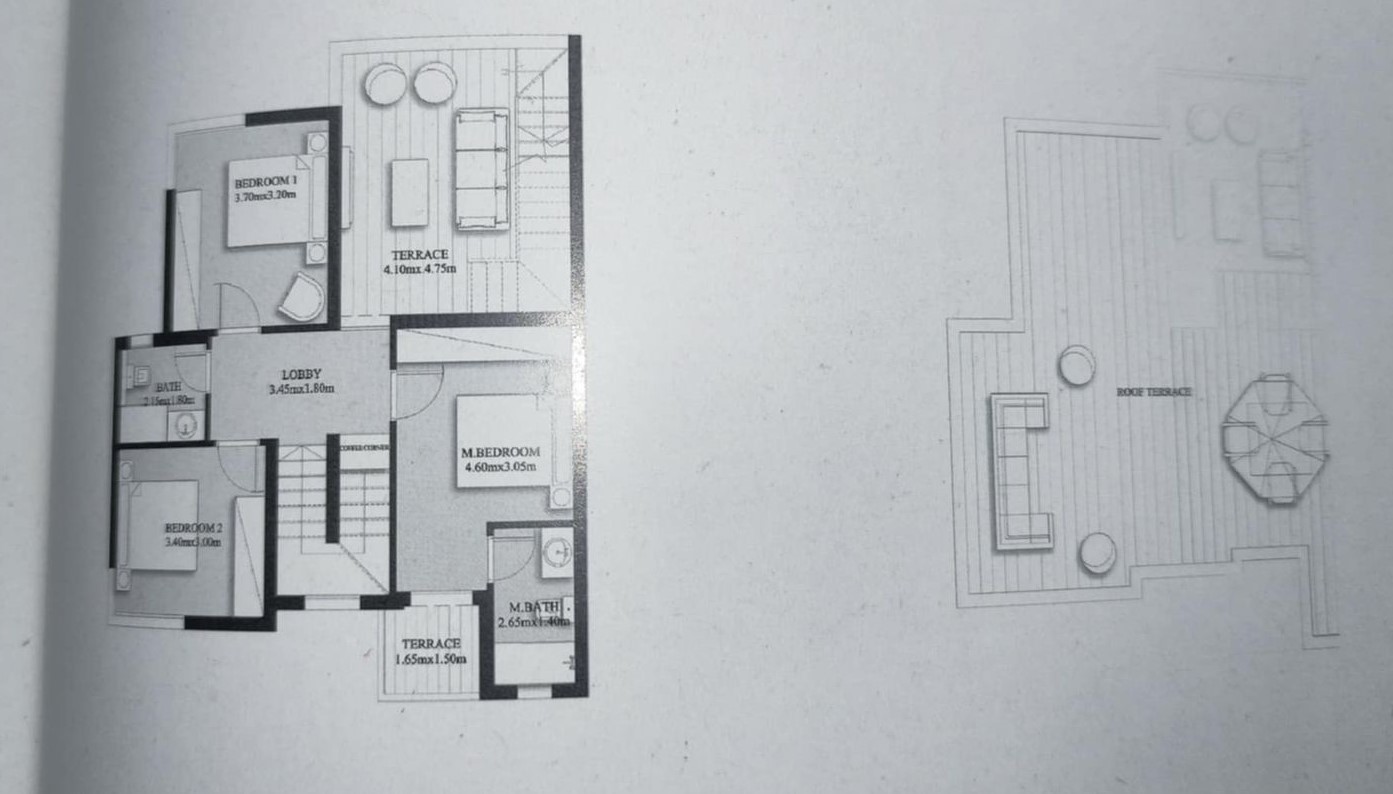 Floor plan for duplex at Plage