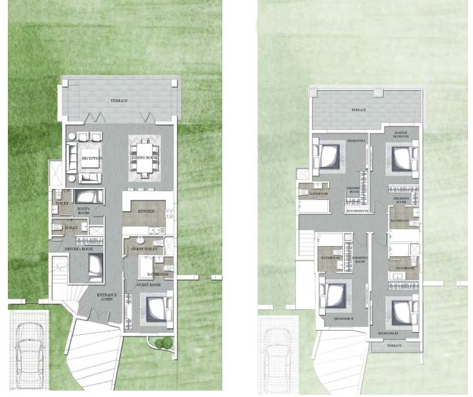 Floor plan for villa at Jefaira