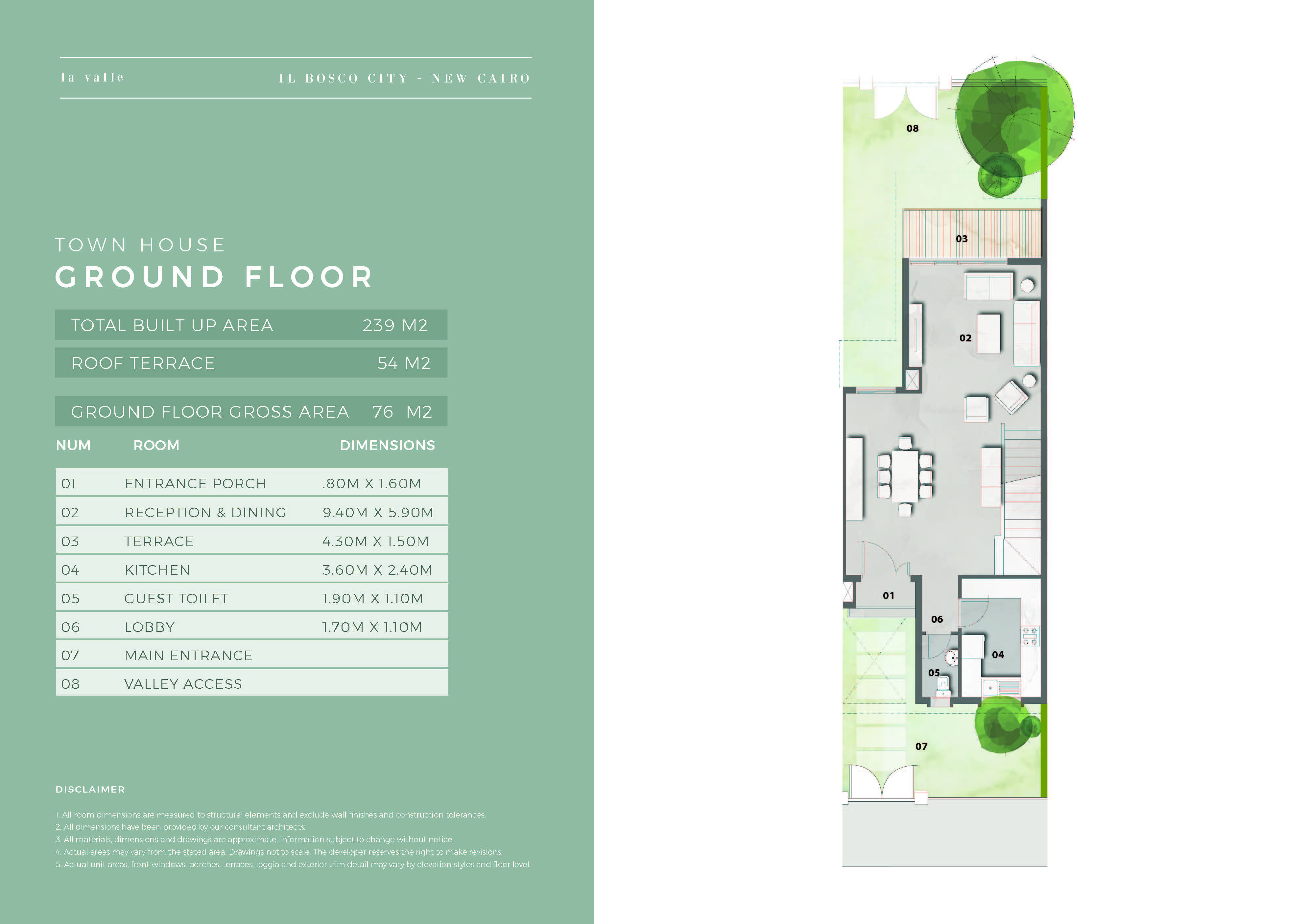 Floor plan for townhouse at Il Bosco City