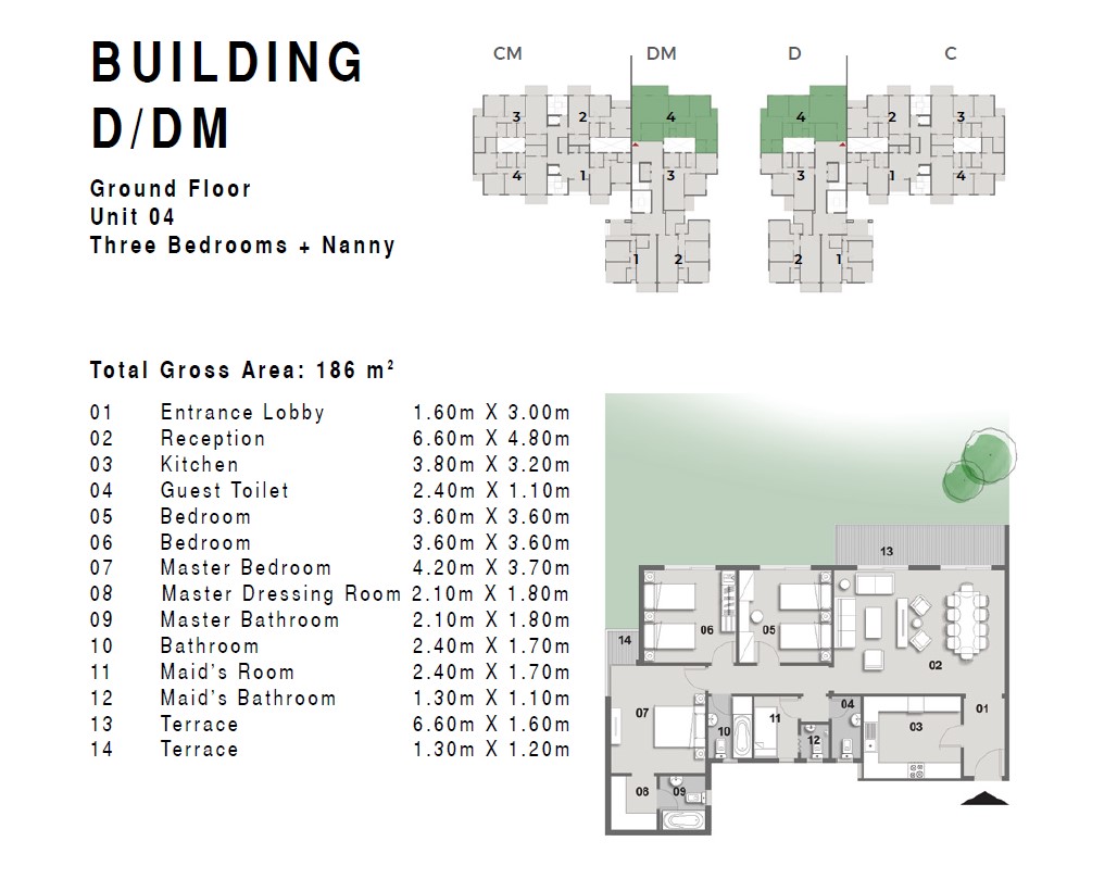 Floor plan for apartment at Il Bosco City