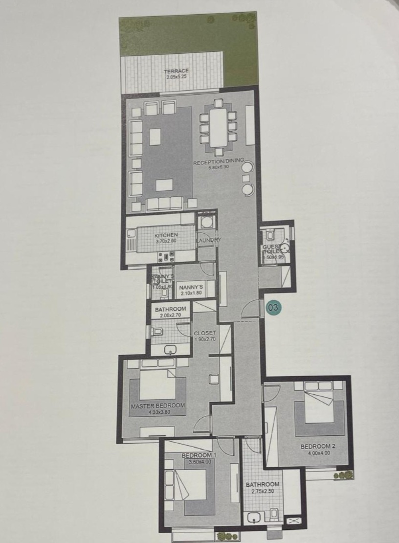 Floor plan for apartment at Allegria