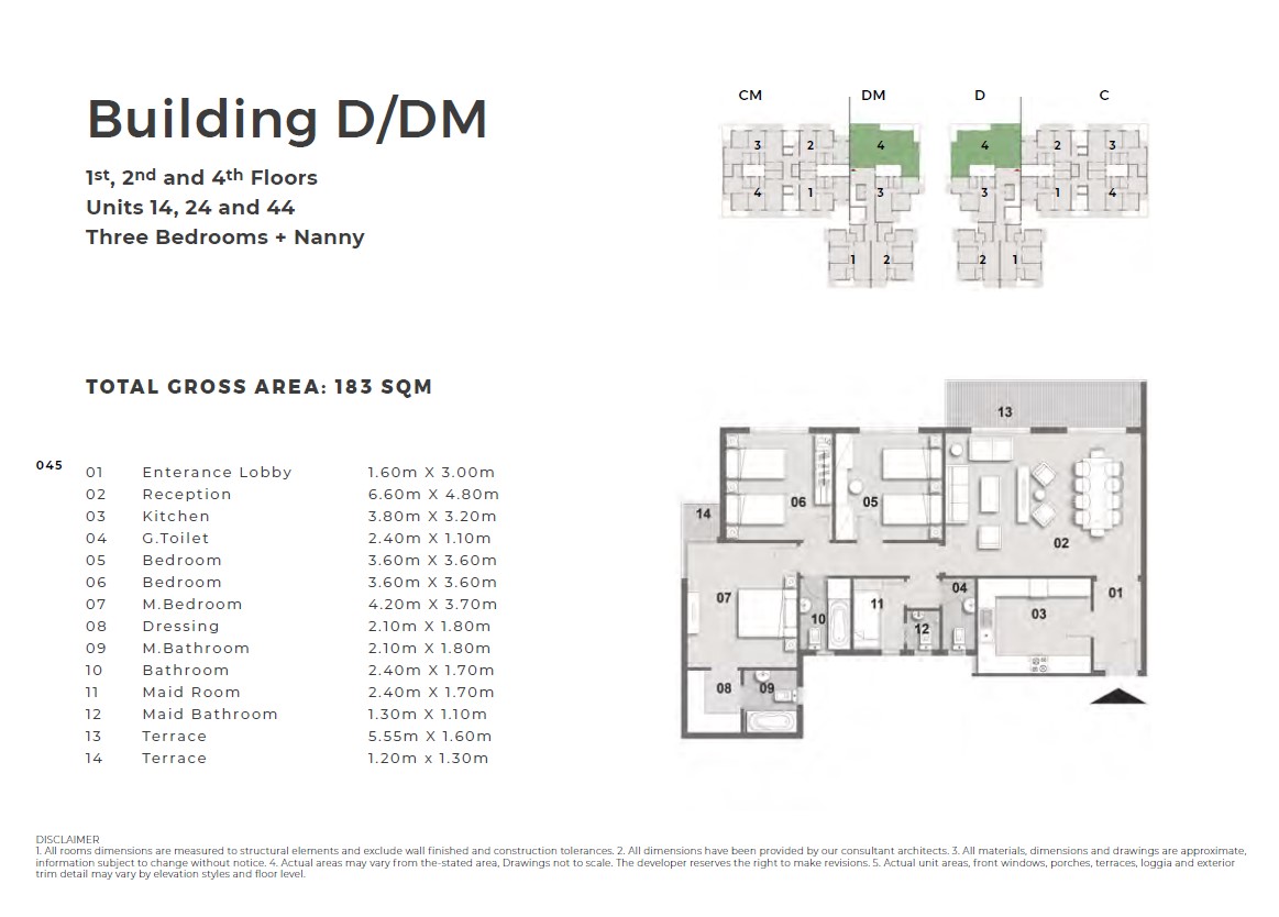 Floor plan for apartment at Il Bosco City