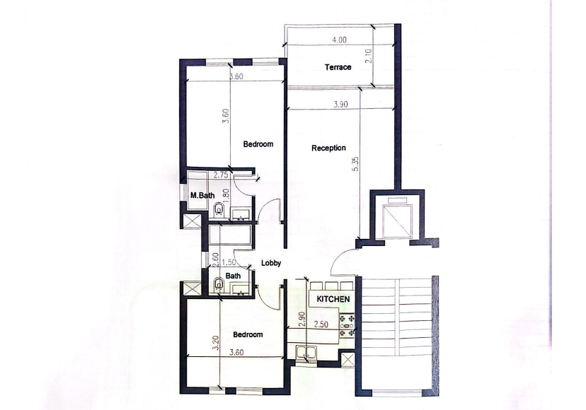 Floor plan for chalet at Cali Coast Ras El Hekma