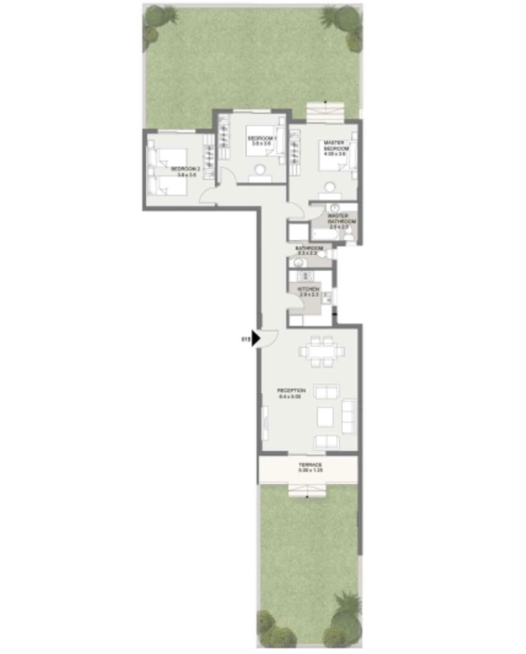 Floor plan for apartment at Sarai