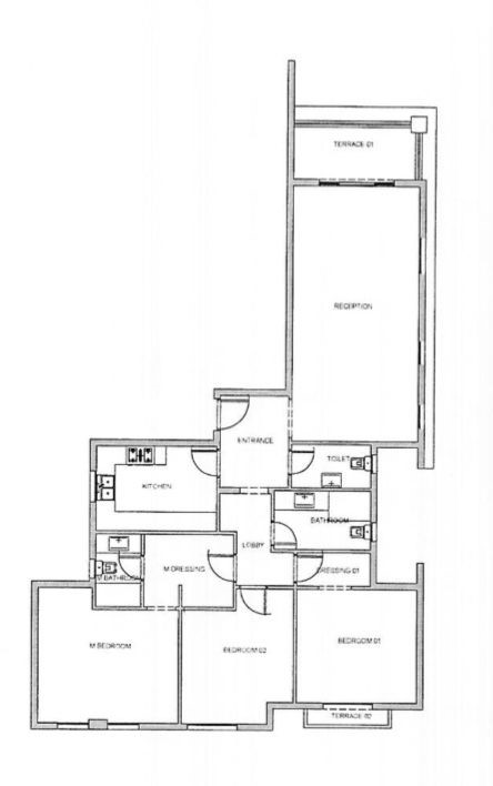 Floor plan for apartment at Mountain View ICity New Cairo