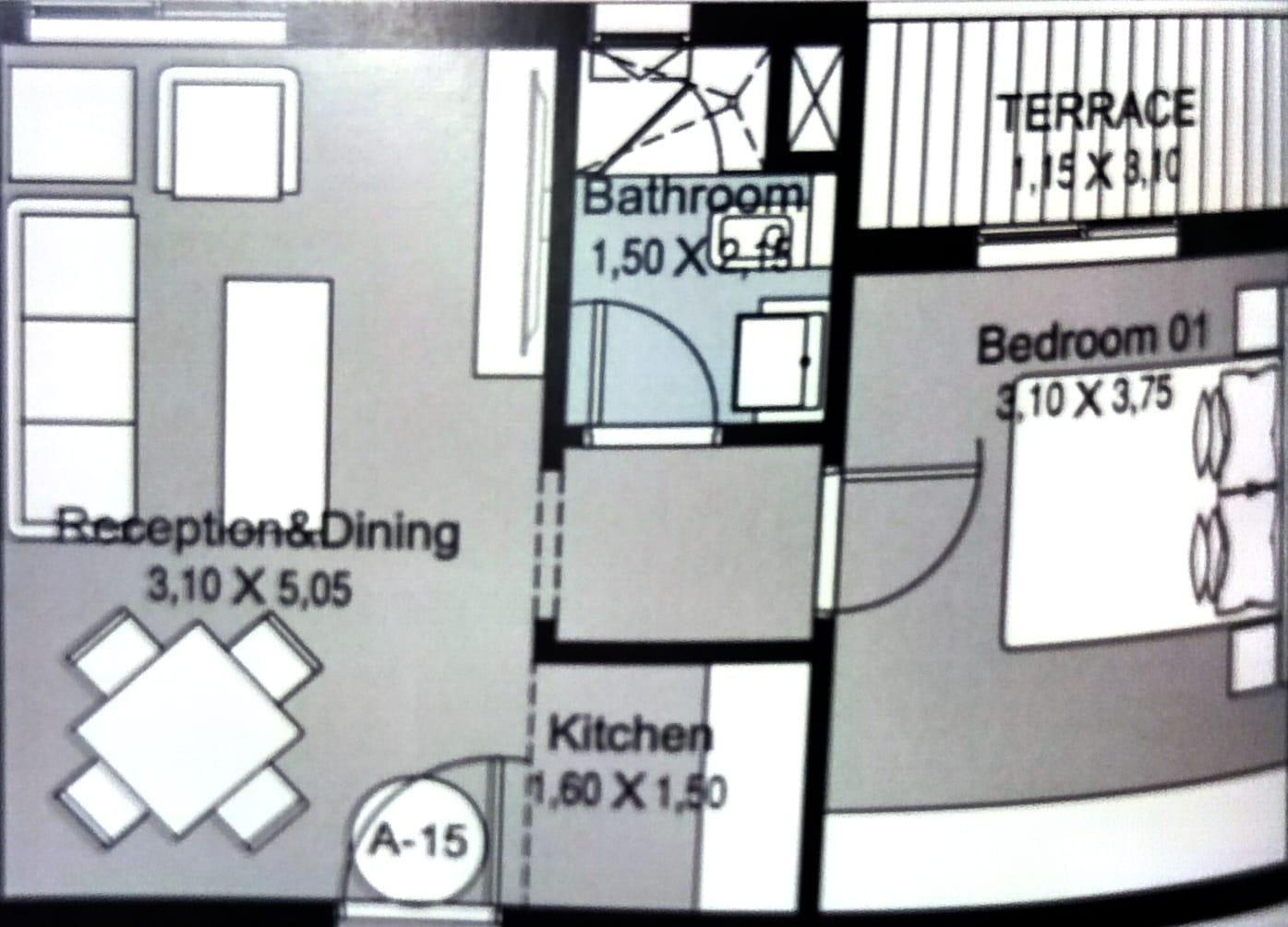 Floor plan for apartment at Monark Residence