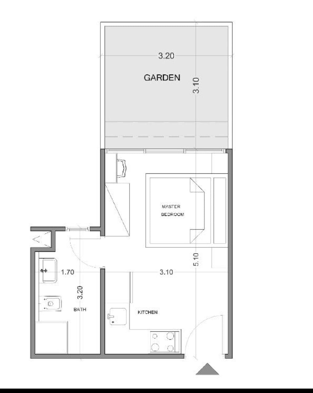 Floor plan for studio at Zahra Morshedy Group