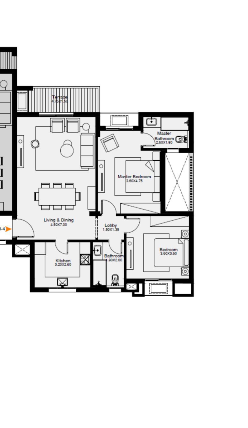 Floor plan for apartment at O West Orascom