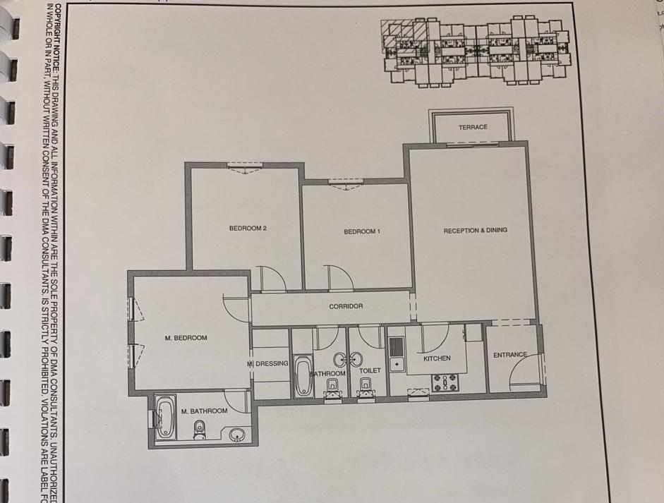 Floor plan for apartment at Aliva Mountain View Mostakbal City