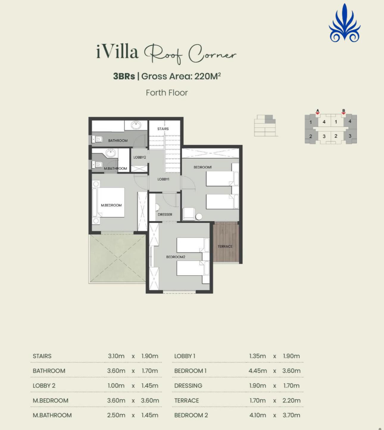 Floor plan for duplex at Aliva Mountain View Mostakbal City