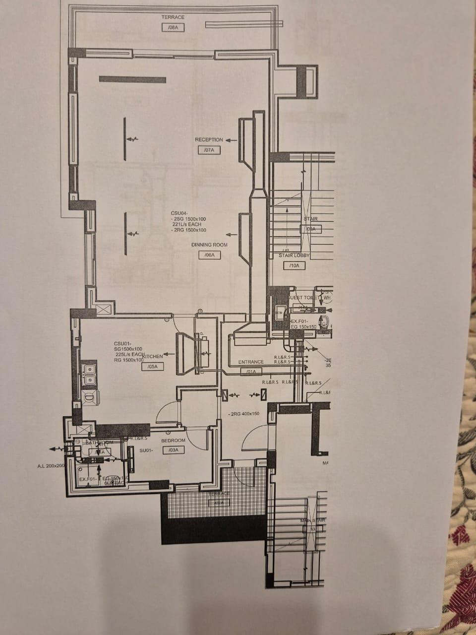 Floor plan for duplex at New Giza
