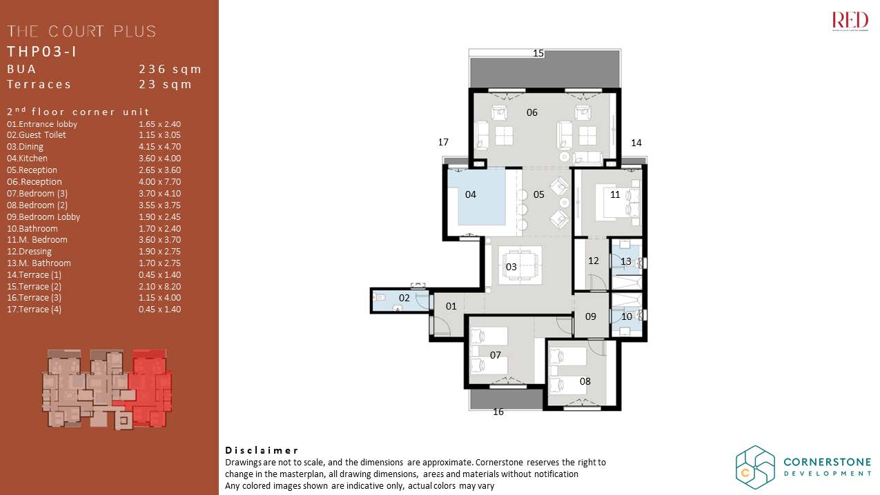 Floor plan for townhouse at Red
