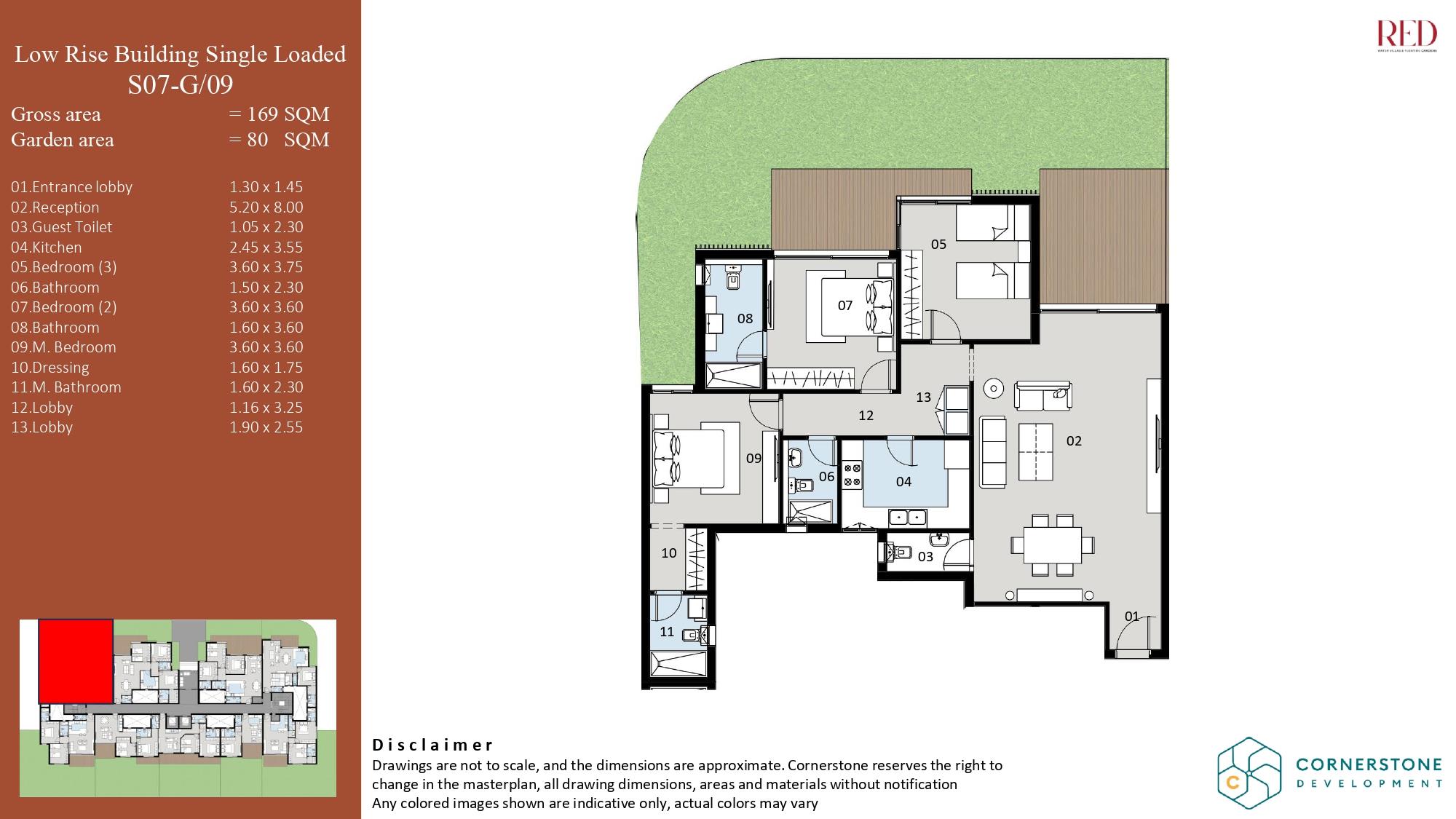 Floor plan for apartment at Red
