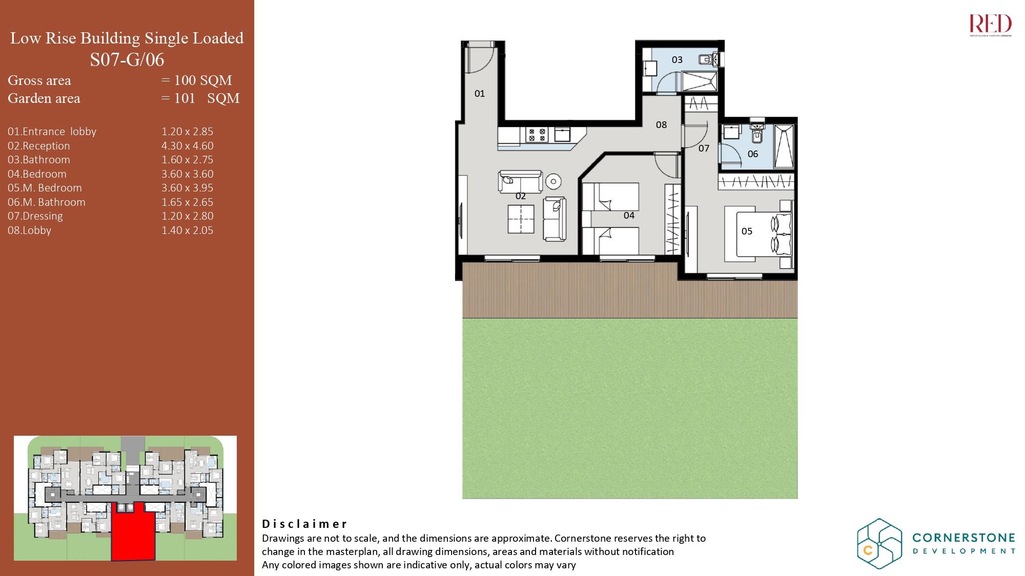Floor plan for apartment at Red
