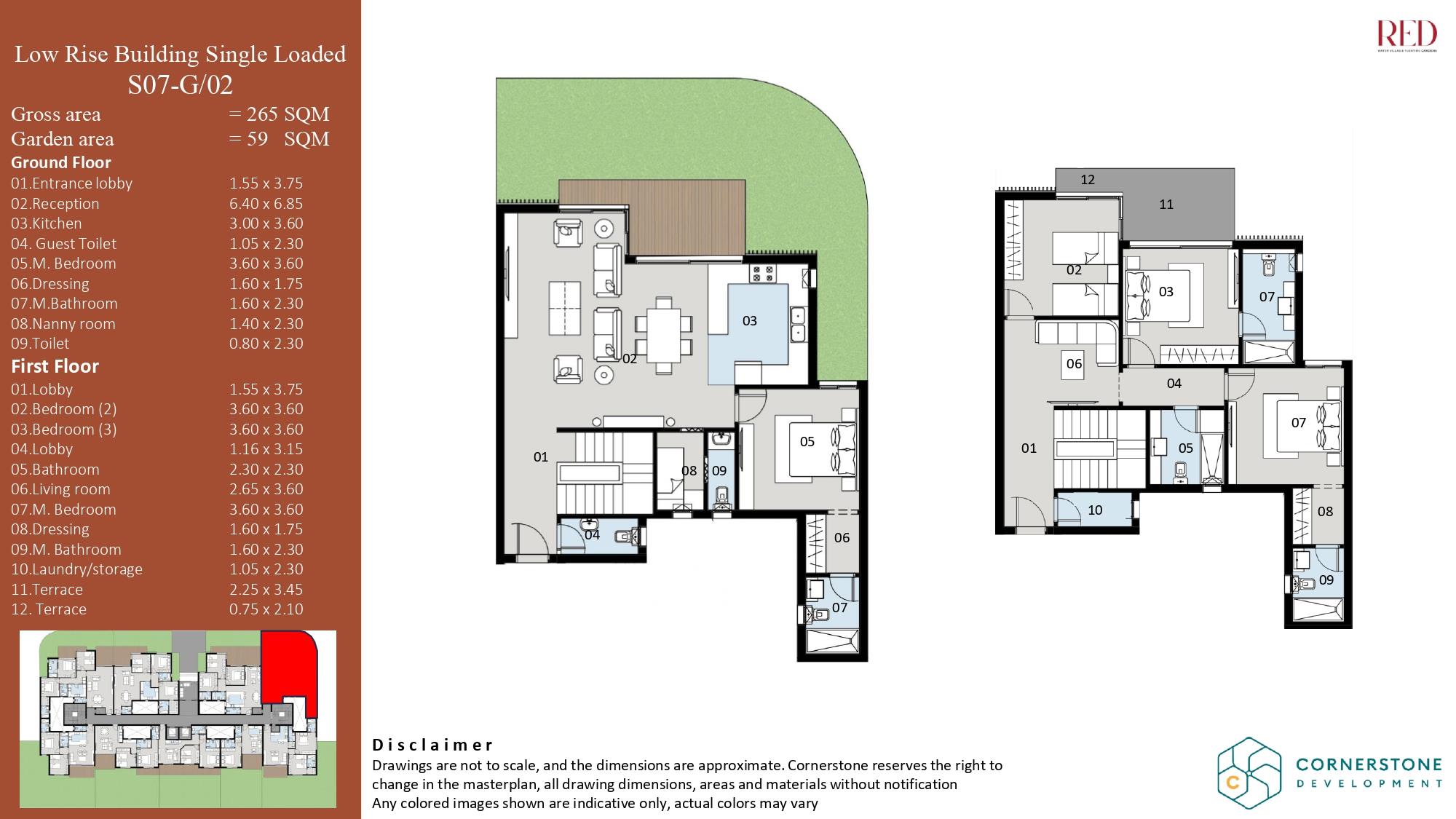 Floor plan for duplex at Red
