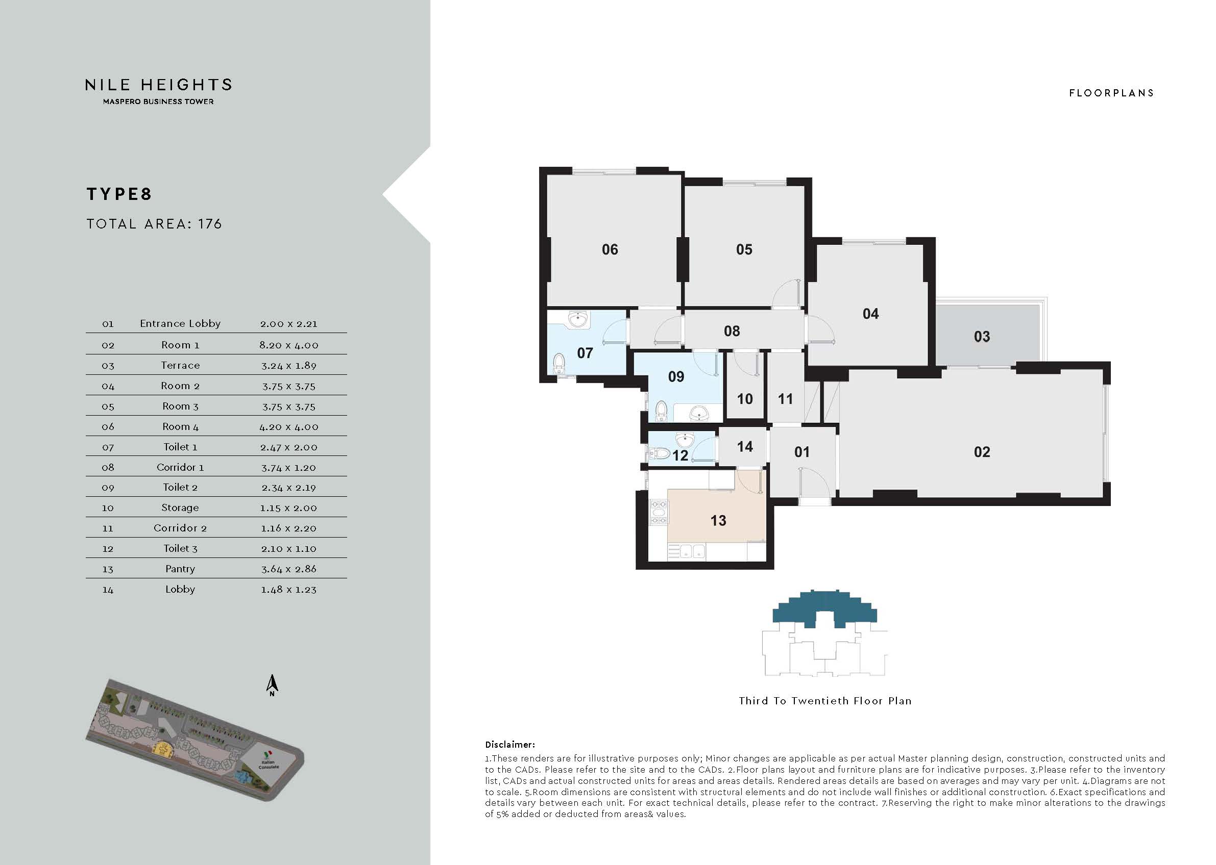 Floor plan for  at Maspero Nile Heights
