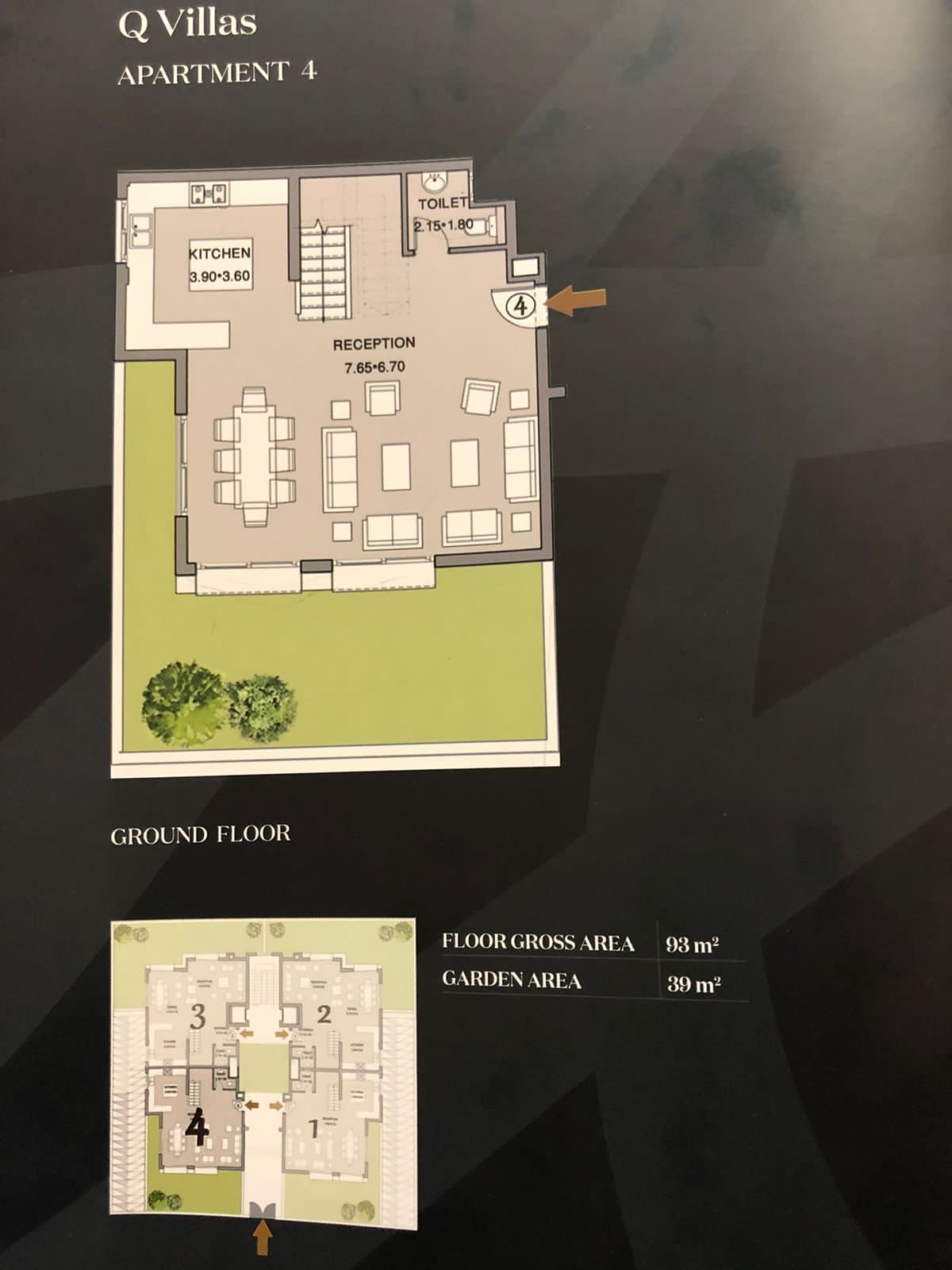 Floor plan for duplex at Taj City