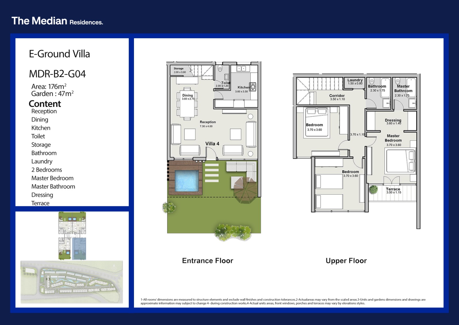 Floor plan for duplex at The Median Residences