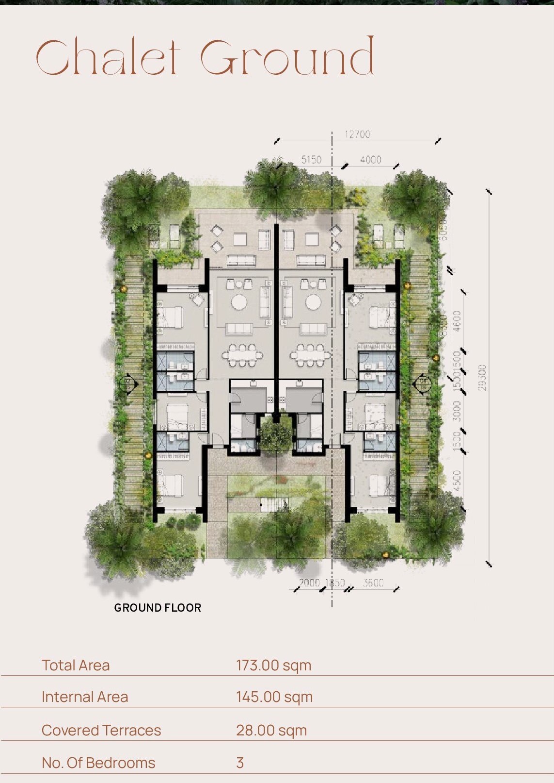 Floor plan for chalet at Silversands
