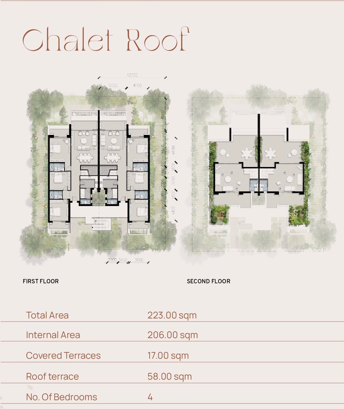 Floor plan for chalet at Silversands