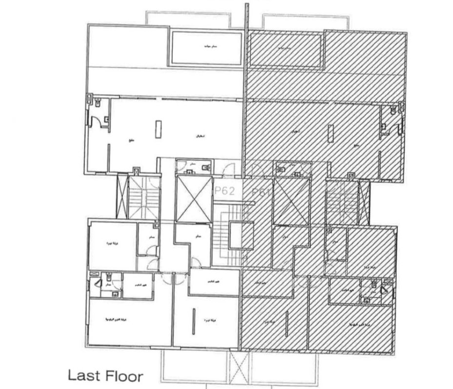 Floor plan for penthouse at Lake view Residence 2